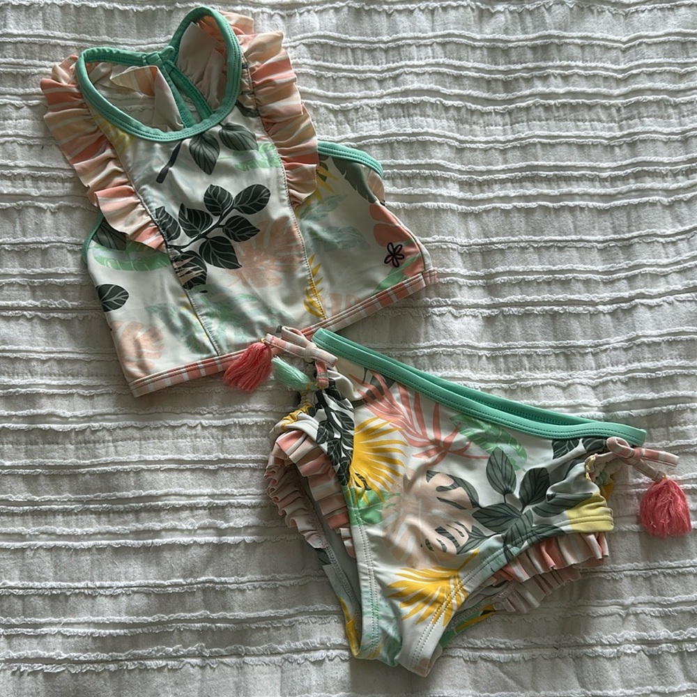 GUC Matilda Jane Girls Two Piece Bathing Suit - sz 6